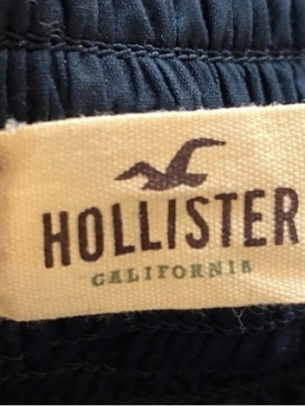 Hollister Navy Blue Eyelet Embroidery Dress - Picture 6 of 8